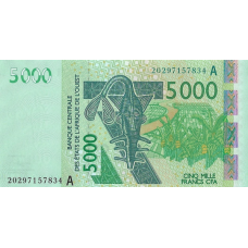 P117At Ivory Coast - 5000 Francs Year 2020